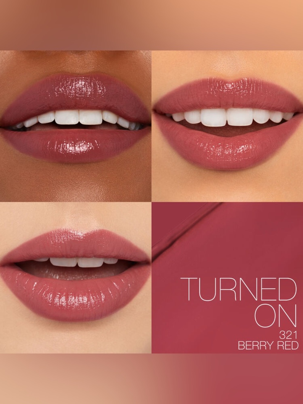 NARS Turned On Afterglow Sensual Shine Lipstick- berry red, sheer, high shine